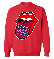 New York Giants  x The Rolling Stones Logo Crewneck Sweatshirt - zezetee New York Giants  x The Rolling Stones Logo Crewneck Sweatshirt - zezetee