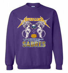 Metallica Buffalo Sabres Logo Crewneck Sweatshirt - zezetee Metallica Buffalo Sabres Logo Crewneck Sweatshirt - zezetee
