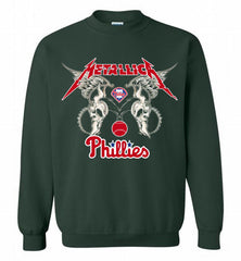 Metallica Philadelphia Phillies Logo Crewneck Sweatshirt - zezetee Metallica Philadelphia Phillies Logo Crewneck Sweatshirt - zezetee