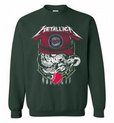 Metallica Skull Minnesota Twins Logo Crewneck Sweatshirt - zezetee Metallica Skull Minnesota Twins Logo Crewneck Sweatshirt - zezetee