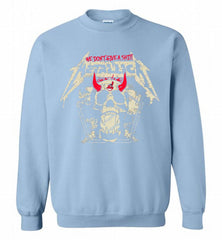 Metallica We Don't Give A Shit Cleveland Indians Crewneck Sweatshirt - zezetee Metallica We Don't Give A Shit Cleveland Indians Crewneck Sweatshirt - zezetee
