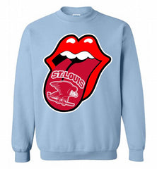 St Louis Eagles  x The Rolling Stones Logo Crewneck Sweatshirt - zezetee St Louis Eagles  x The Rolling Stones Logo Crewneck Sweatshirt - zezetee