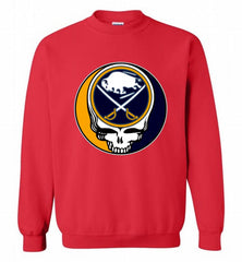 NHL TEAM BUFFALO SABRES X GRATEFUL DEAD LOGO BAND Crewneck Sweatshirt - zezetee NHL TEAM BUFFALO SABRES X GRATEFUL DEAD LOGO BAND Crewneck Sweatshirt - zezetee