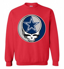 Dallas Cowboys Grateful Dead Logo Band Crewneck Sweatshirt - zezetee Dallas Cowboys Grateful Dead Logo Band Crewneck Sweatshirt - zezetee