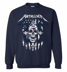 Metallica Snake Skull New England Patriots Logo Crewneck Sweatshirt - zezetee Metallica Snake Skull New England Patriots Logo Crewneck Sweatshirt - zezetee