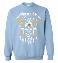 Metallica Snake Skull Phoenix Sun Logo Crewneck Sweatshirt - zezetee Metallica Snake Skull Phoenix Sun Logo Crewneck Sweatshirt - zezetee
