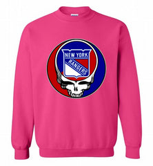 NHL TEAM NEW YORK RANGERS X GRATEFUL DEAD LOGO BAND Crewneck Sweatshirt - zezetee NHL TEAM NEW YORK RANGERS X GRATEFUL DEAD LOGO BAND Crewneck Sweatshirt - zezetee