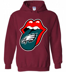 Philadelphia Eagles  x The Rolling Stones Logo Hoodie - zezetee Philadelphia Eagles  x The Rolling Stones Logo Hoodie - zezetee