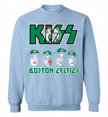 Kiss Boston Celtics Logo Crewneck Sweatshirt - zezetee Kiss Boston Celtics Logo Crewneck Sweatshirt - zezetee