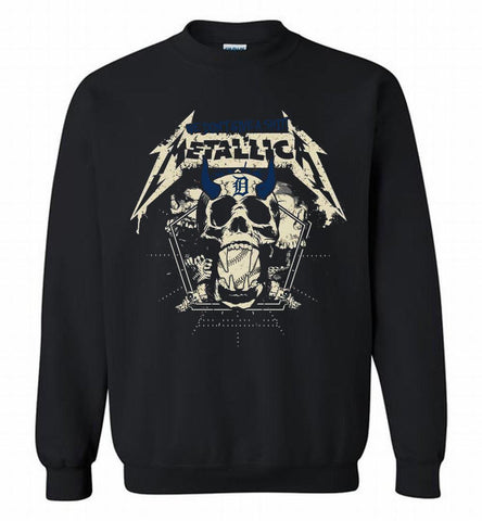 Metallica We Don't Give A Shit Detroit Tigers Crewneck Sweatshirt - zezetee Metallica We Don't Give A Shit Detroit Tigers Crewneck Sweatshirt - zezetee