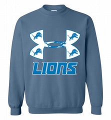 Under Armour Detroit Lions Crewneck Sweatshirt - zezetee Under Armour Detroit Lions Crewneck Sweatshirt - zezetee