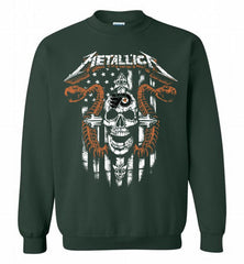 Metallica Snake Skull Philadelphia Flyers Logo Crewneck Sweatshirt - zezetee Metallica Snake Skull Philadelphia Flyers Logo Crewneck Sweatshirt - zezetee