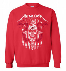 Metallica Snake Skull Arizona Coyotes Logo Crewneck Sweatshirt - zezetee Metallica Snake Skull Arizona Coyotes Logo Crewneck Sweatshirt - zezetee