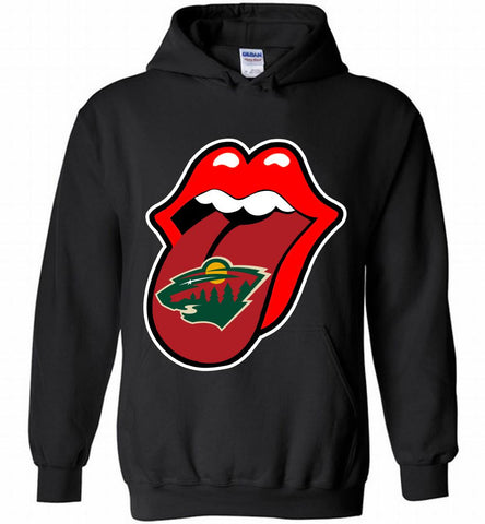 Minnesota Wild x The Rolling Stones Logo Hoodie - zezetee Minnesota Wild x The Rolling Stones Logo Hoodie - zezetee