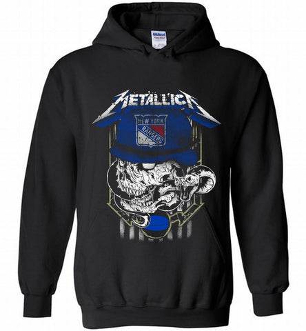 Metallica Skull Snake New York Rangers Hoodie - zezetee Metallica Skull Snake New York Rangers Hoodie - zezetee