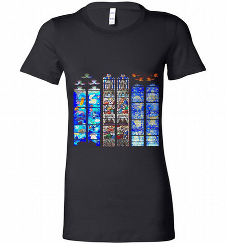3-Vitraux Cathedrale Notre Dame de Rodez Bella Ladies Tee - zezetee 3-Vitraux Cathedrale Notre Dame de Rodez Bella Ladies Tee - zezetee