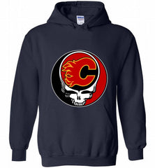 NHL TEAM CALGARY FLAMES X GRATEFUL DEAD LOGO BAND Hoodie - zezetee NHL TEAM CALGARY FLAMES X GRATEFUL DEAD LOGO BAND Hoodie - zezetee