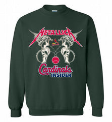 Metallica St Louis Cardinals Logo Crewneck Sweatshirt - zezetee Metallica St Louis Cardinals Logo Crewneck Sweatshirt - zezetee