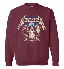 Metallica We Don't Give A Shit Dallas Mavericks Crewneck Sweatshirt - zezetee Metallica We Don't Give A Shit Dallas Mavericks Crewneck Sweatshirt - zezetee
