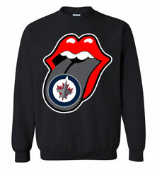 Winnipeg Jets  x The Rolling Stones Logo Crewneck Sweatshirt - zezetee Winnipeg Jets  x The Rolling Stones Logo Crewneck Sweatshirt - zezetee