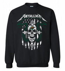 Metallica Snake Skull Minnesota Wild Logo Crewneck Sweatshirt - zezetee Metallica Snake Skull Minnesota Wild Logo Crewneck Sweatshirt - zezetee