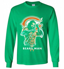 AQUAMAN CHICAGO BEARS MAN Gildan Long Shirt - zezetee AQUAMAN CHICAGO BEARS MAN Gildan Long Shirt - zezetee
