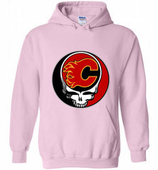 NHL TEAM CALGARY FLAMES X GRATEFUL DEAD LOGO BAND Hoodie - zezetee NHL TEAM CALGARY FLAMES X GRATEFUL DEAD LOGO BAND Hoodie - zezetee