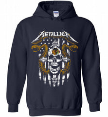 Metallica Snake Skull Chicago Blackhawks Logo Hoodie - zezetee Metallica Snake Skull Chicago Blackhawks Logo Hoodie - zezetee