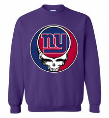 New York Giants Grateful Dead Logo Band Crewneck Sweatshirt - zezetee New York Giants Grateful Dead Logo Band Crewneck Sweatshirt - zezetee