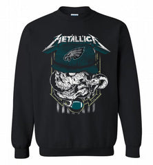 Metallica Skull Snake Philadelphia Eagles Crewneck Sweatshirt - zezetee Metallica Skull Snake Philadelphia Eagles Crewneck Sweatshirt - zezetee