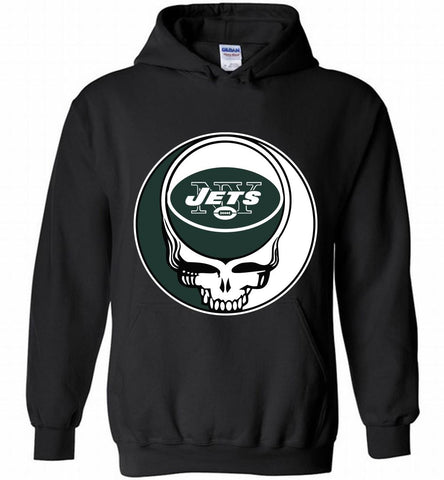 New York Jets Grateful Dead Logo Band Hoodie - zezetee New York Jets Grateful Dead Logo Band Hoodie - zezetee
