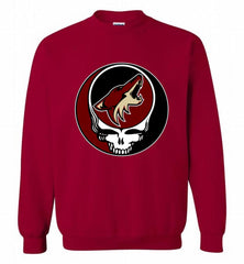 NHL TEAM ARIZONA COYOTES X GRATEFUL DEAD LOGO BAND Crewneck Sweatshirt - zezetee NHL TEAM ARIZONA COYOTES X GRATEFUL DEAD LOGO BAND Crewneck Sweatshirt - zezetee
