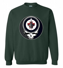 NHL TEAM WINNIPEG JETS X GRATEFUL DEAD LOGO BAND Crewneck Sweatshirt - zezetee NHL TEAM WINNIPEG JETS X GRATEFUL DEAD LOGO BAND Crewneck Sweatshirt - zezetee