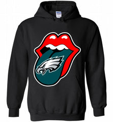 Philadelphia Eagles  x The Rolling Stones Logo Hoodie - zezetee Philadelphia Eagles  x The Rolling Stones Logo Hoodie - zezetee