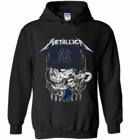 Metallica Skull New York Yankees Logo Hoodie - zezetee Metallica Skull New York Yankees Logo Hoodie - zezetee