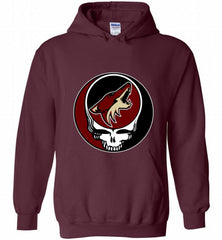 NHL TEAM ARIZONA COYOTES X GRATEFUL DEAD LOGO BAND Hoodie - zezetee NHL TEAM ARIZONA COYOTES X GRATEFUL DEAD LOGO BAND Hoodie - zezetee