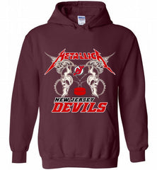 Metallica New Jersey Devils Logo Hoodie - zezetee Metallica New Jersey Devils Logo Hoodie - zezetee