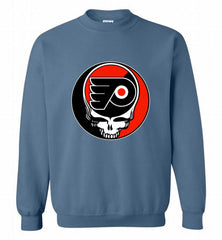 NHL TEAM PHILADELPHIA FLYERS X GRATEFUL DEAD LOGO BAND Crewneck Sweatshirt - zezetee NHL TEAM PHILADELPHIA FLYERS X GRATEFUL DEAD LOGO BAND Crewneck Sweatshirt - zezetee