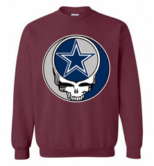 Dallas Cowboys Grateful Dead Logo Band Crewneck Sweatshirt - zezetee Dallas Cowboys Grateful Dead Logo Band Crewneck Sweatshirt - zezetee