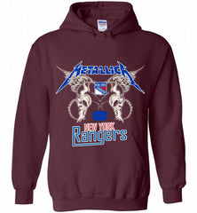 Metallica New York Rangers Logo Hoodie - zezetee Metallica New York Rangers Logo Hoodie - zezetee