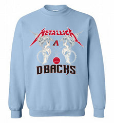 Metallica Arizona Diamondbacks Logo Crewneck Sweatshirt - zezetee Metallica Arizona Diamondbacks Logo Crewneck Sweatshirt - zezetee