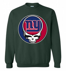 New York Giants Grateful Dead Logo Band Crewneck Sweatshirt - zezetee New York Giants Grateful Dead Logo Band Crewneck Sweatshirt - zezetee