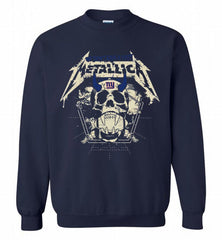 Metallica We Don't Give A Shit New York Giants Crewneck Sweatshirt - zezetee Metallica We Don't Give A Shit New York Giants Crewneck Sweatshirt - zezetee