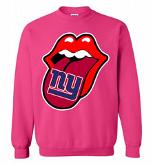 New York Giants  x The Rolling Stones Logo Crewneck Sweatshirt - zezetee New York Giants  x The Rolling Stones Logo Crewneck Sweatshirt - zezetee
