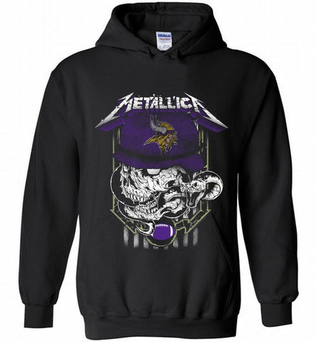 Metallica Skull Snake Minnesota Vikings Hoodie - zezetee Metallica Skull Snake Minnesota Vikings Hoodie - zezetee