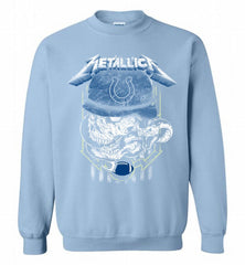 Metallica Skull Snake Indianapolis Colts Crewneck Sweatshirt - zezetee Metallica Skull Snake Indianapolis Colts Crewneck Sweatshirt - zezetee