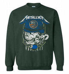 Metallica Skull Snake New York Islanders Crewneck Sweatshirt - zezetee Metallica Skull Snake New York Islanders Crewneck Sweatshirt - zezetee