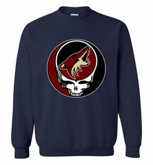 NHL TEAM ARIZONA COYOTES X GRATEFUL DEAD LOGO BAND Crewneck Sweatshirt - zezetee NHL TEAM ARIZONA COYOTES X GRATEFUL DEAD LOGO BAND Crewneck Sweatshirt - zezetee