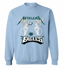 Metallica Philadelphia Eagles Logo Crewneck Sweatshirt - zezetee Metallica Philadelphia Eagles Logo Crewneck Sweatshirt - zezetee