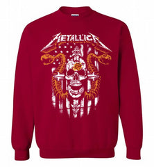 Metallica Snake Skull Phoenix Sun Logo Crewneck Sweatshirt - zezetee Metallica Snake Skull Phoenix Sun Logo Crewneck Sweatshirt - zezetee